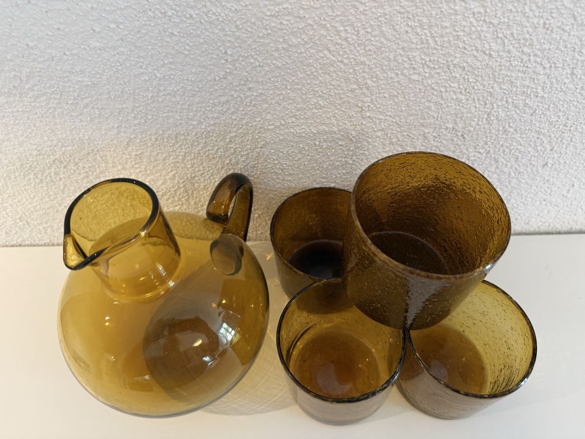 Services de table: Glaskaraffe mit 4 Becher braun – Neuf (Voir description) à Pfäffikon ZH par Mado131019 1