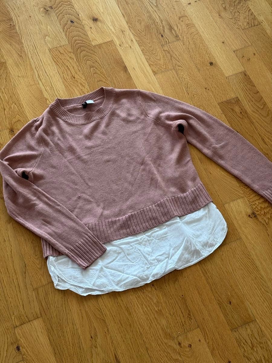 H&M Maglioni & Felpe: H&M Divided Damenpullover Gr. S rosa mit Bluseteil – Usato da Olten venduto da Funke_4600