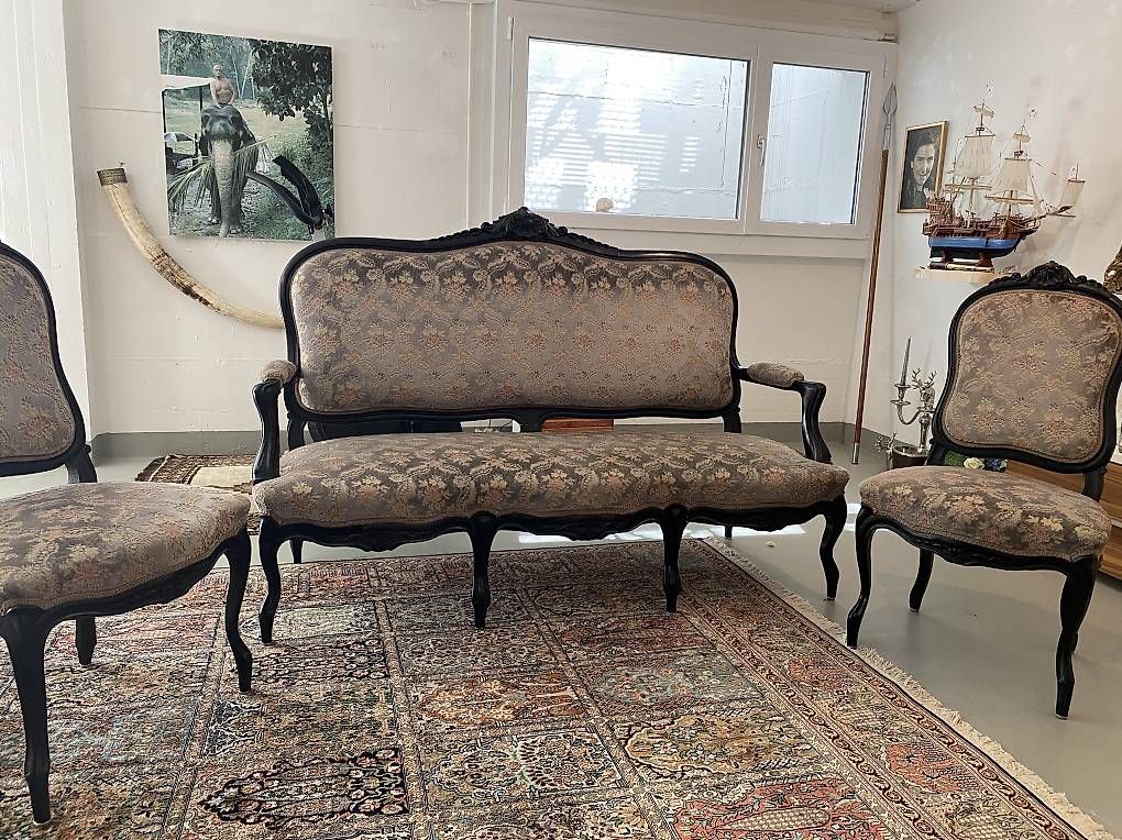 Divani: Biedermeiersofa mit 2 Stühlen – Usato da Wettswil venduto da MaBrHu