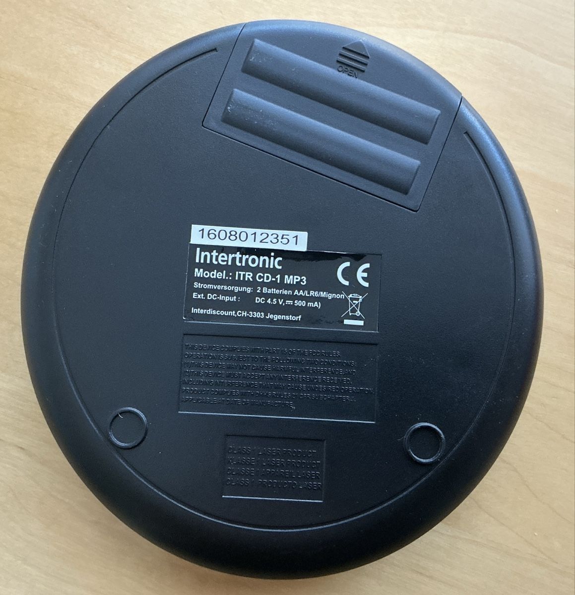 Lettore multimediale portatile: Intertronic CD-Player ITR CD-1 MP3 silber anti-shock – Usato da Kreuzlingen venduto da LoveTheSea 1