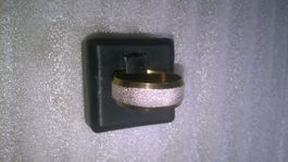 ring edelsthal,,,vergoldet  und versilbert,,glitzer