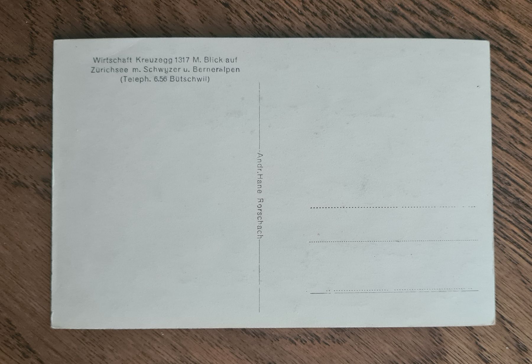 Cartoline postali: Wirtschaft Kreuzegg Bütschwil – Usato da Ebikon venduto da Donar50 2