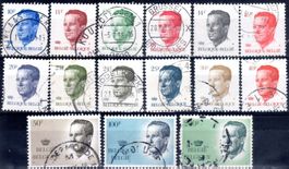 BELGIEN 1982/1992 KÖNIG BAUDOUIN 15 MARKEN GESTEMPELT - 0289