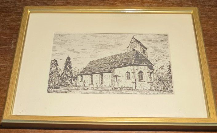 Incisioni: Federzeichnung  Dorfkirche St. Justus in Flums – Usato da Flums venduto da Flumsantik