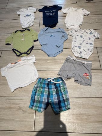 Jungen Body/Shirt/Hose Set Gr 62-68, 9 teilig