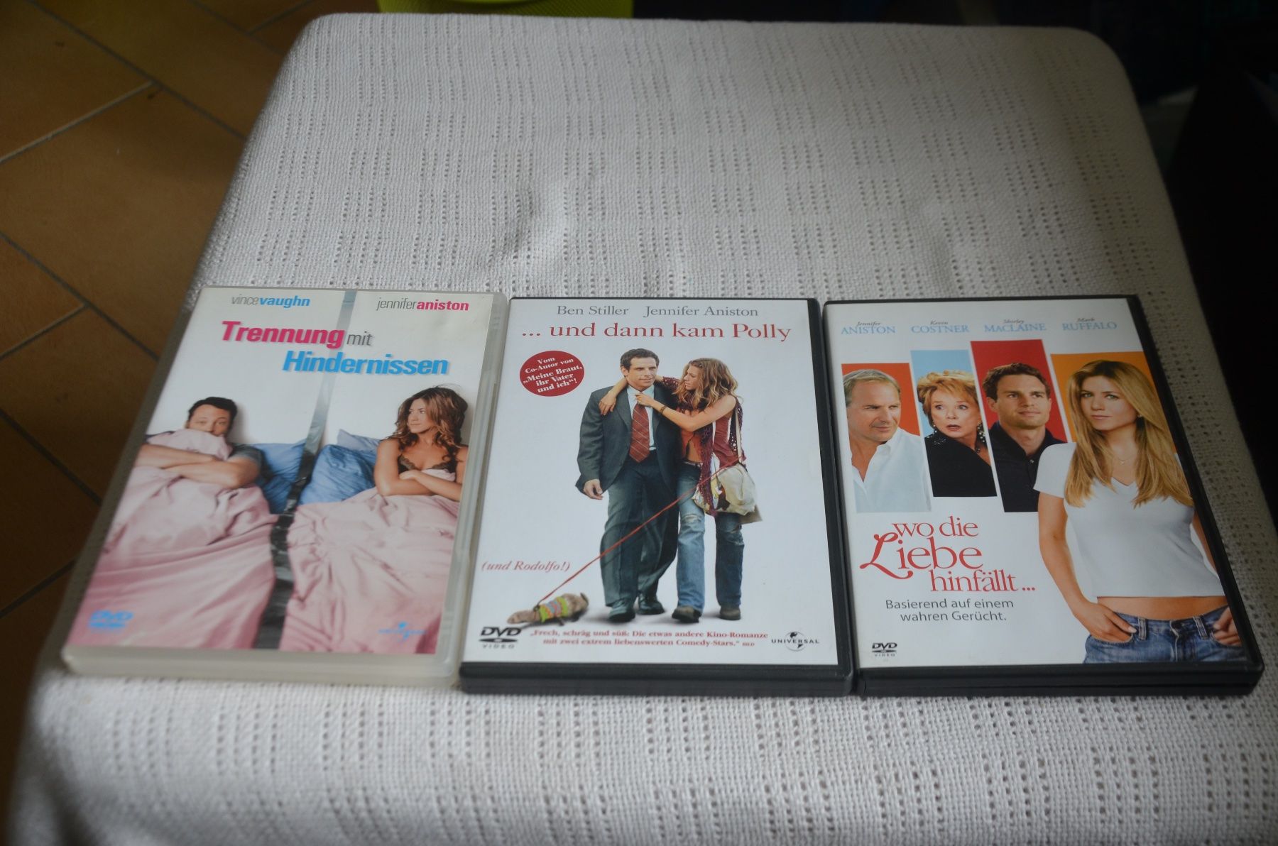 Tutti i DVDs: 3 DVD JENNIFER ANISTON  DEUTSCH/ENGLISCH – Usato da Chiasso venduto da Dolly015