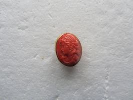 Grosser Korallen-Kamee Ring,18 K.Gold