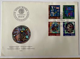 Satzbrief Pro Patria FDC 29.5.1970, siehe Abbildung