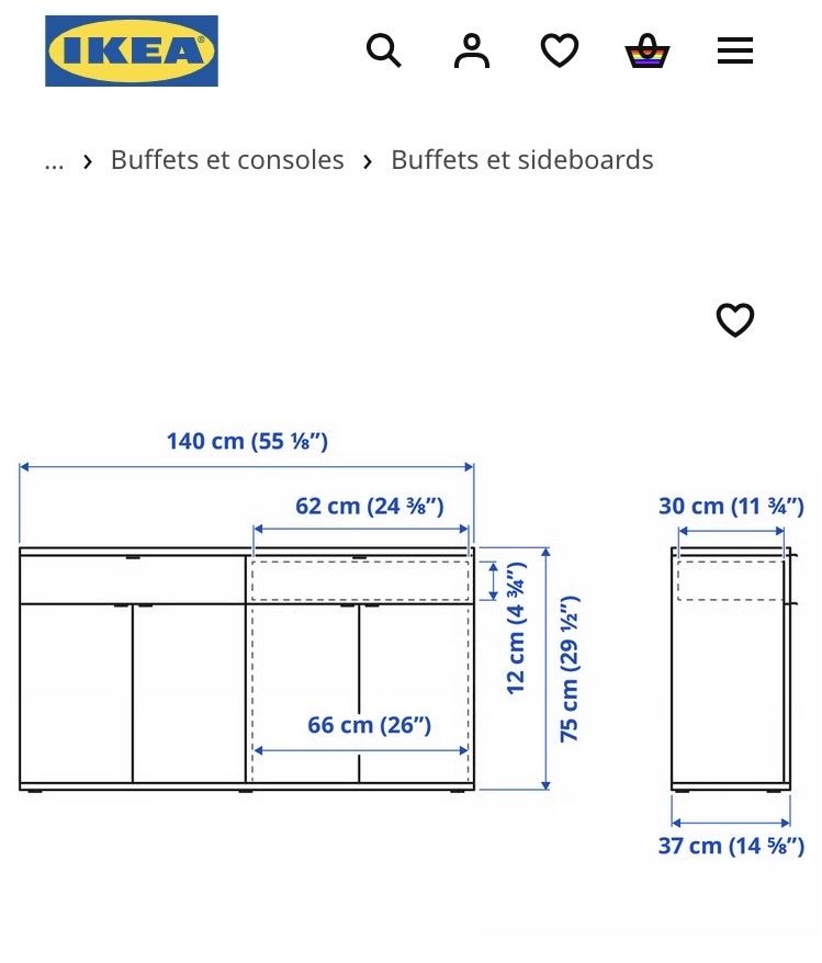 Ikea Buffets: Sideboard VIHALS IKEA  – D'occasion à Zürich par cla_r99v 3