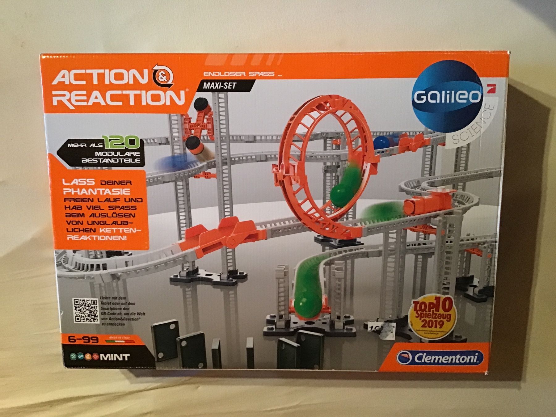 Clementoni Giocattoli: Clementoni Action Reaction Kugelbahn Maxi-Set neuwertig – Usato da Rüti ZH venduto da Wernika1