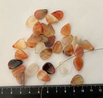 30 perles Cornaline "pétales" / Karneol