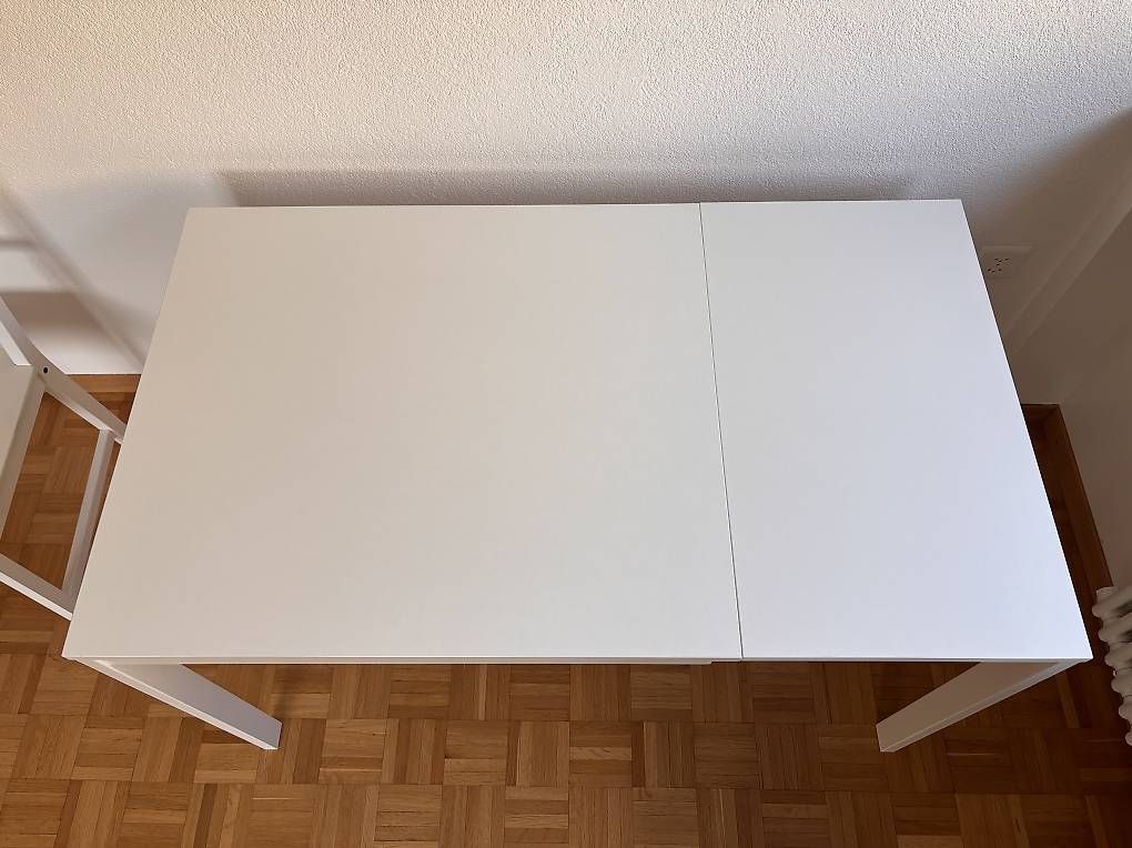 Ikea Set di tavolo e panche: Ausziehtisch weiss mit 2 Stühlen – Usato da St. Gallen venduto da justme039 4
