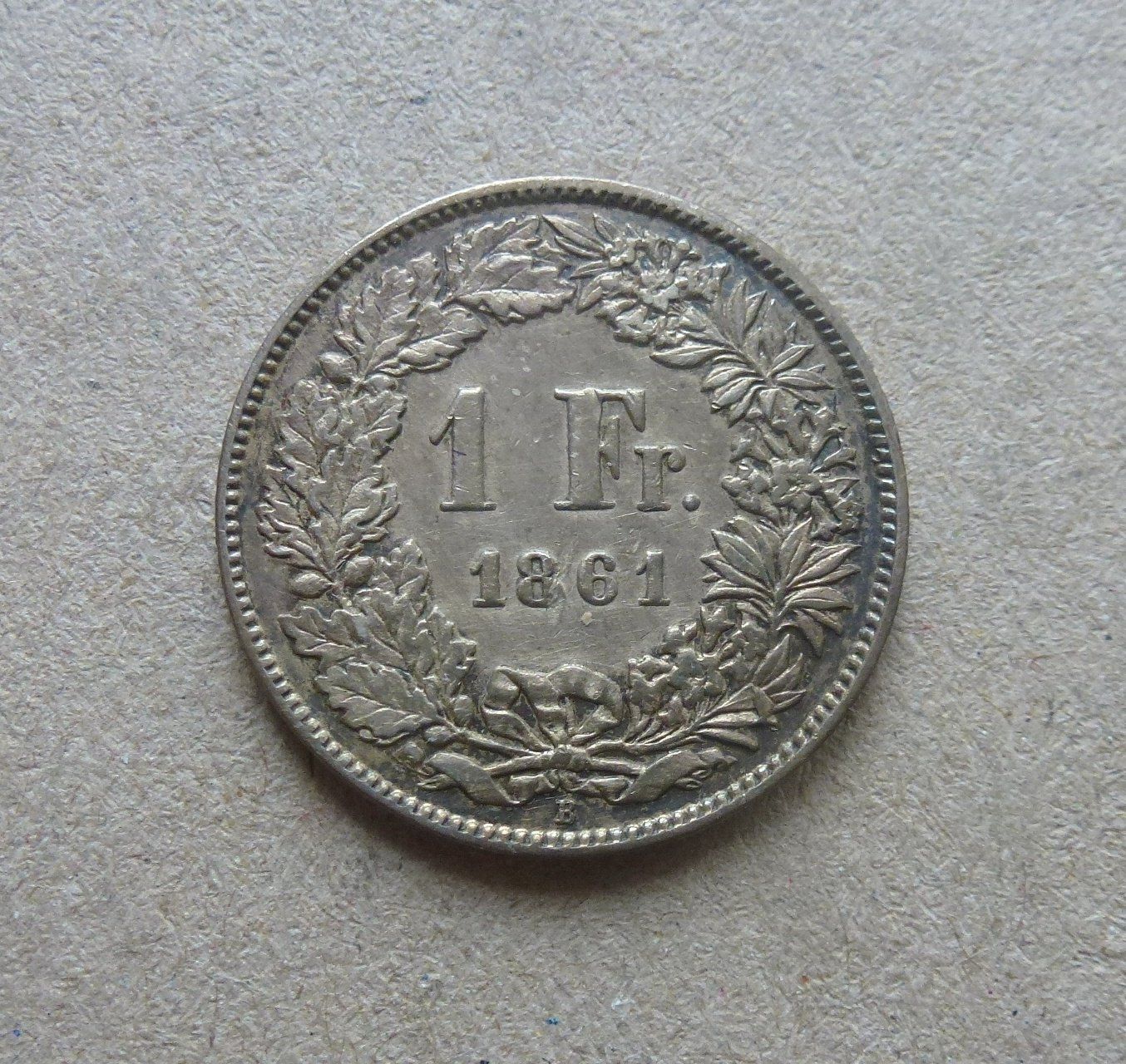 Tutti le monete: ++ 1.- Franken 1861, gute Erhaltung – Usato da Walkringen venduto da Casablanca777