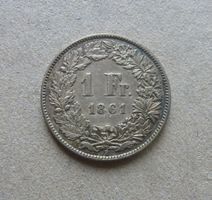 ++ 1.- Franken 1861, gute Erhaltung