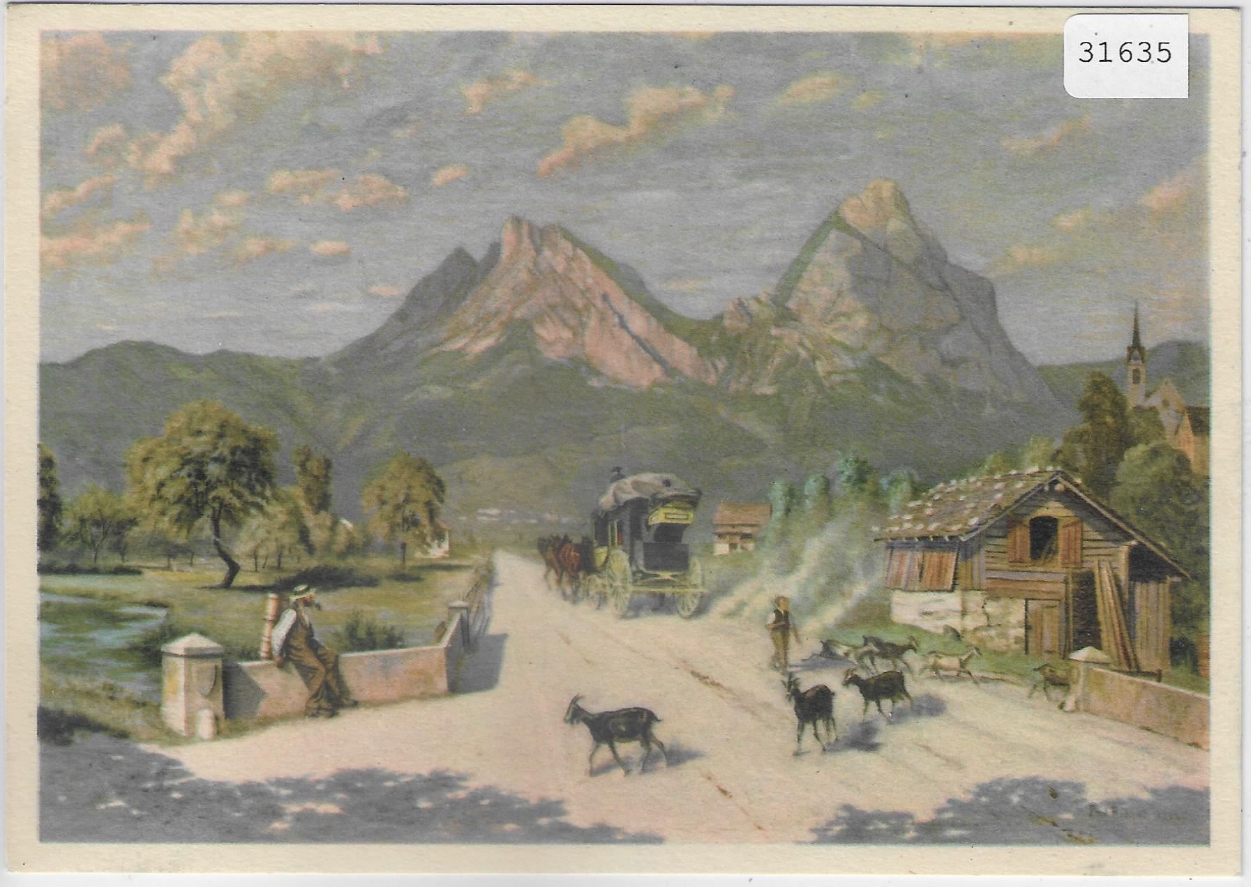 Cartoline postali: Landschaft mit den beiden Mythen - Pro – Usato da Ettingen venduto da Kartenplanet
