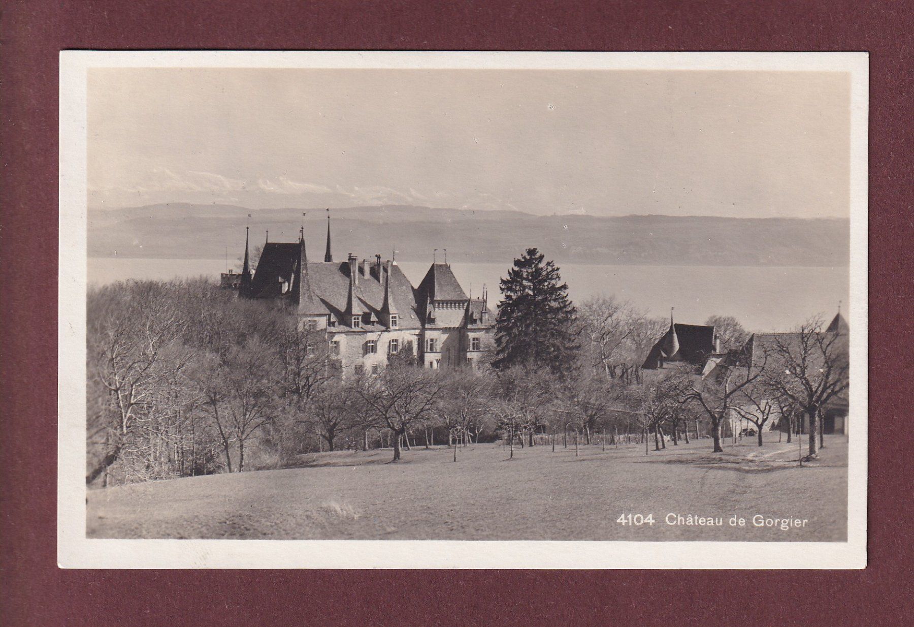 Cartoline postali: Château de GORGIER - 1925 – Usato da Pully venduto da nicecards