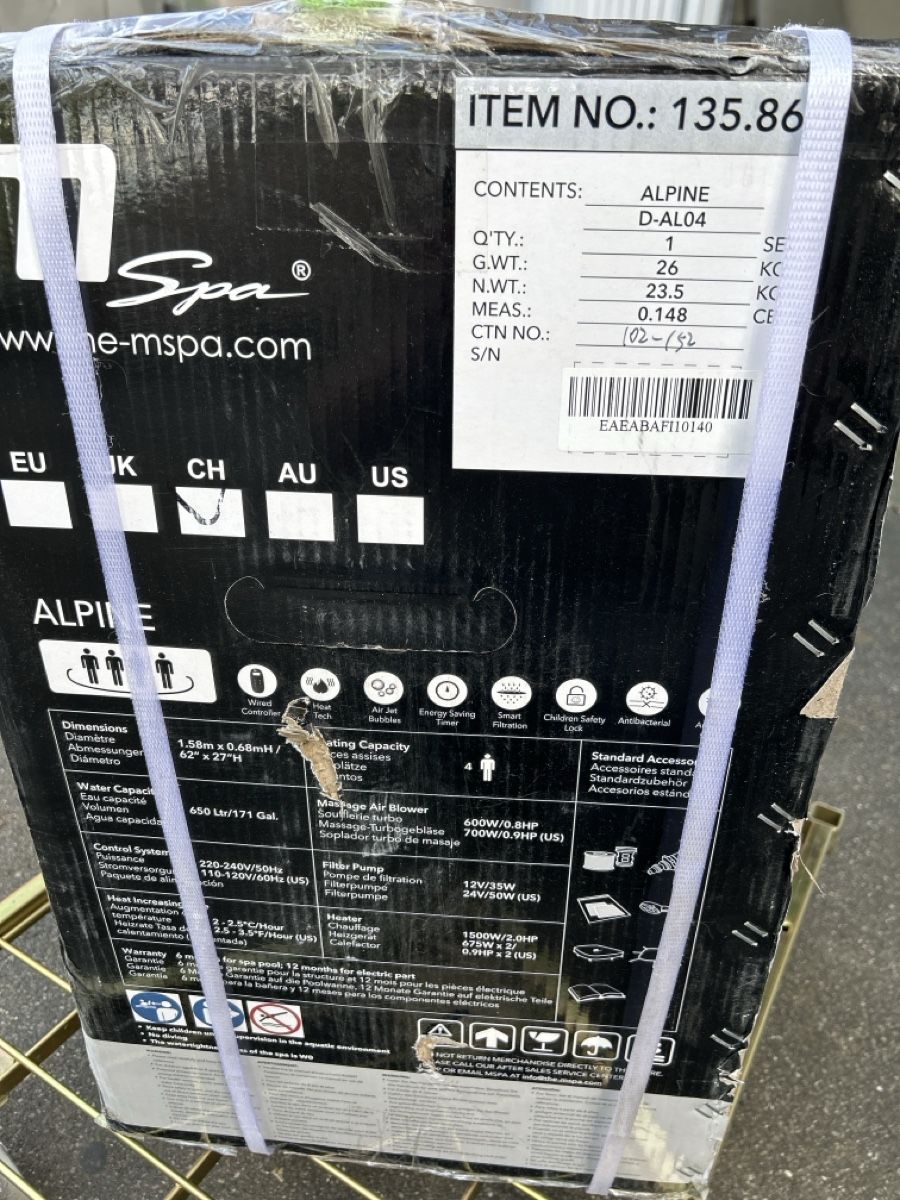 Whirlpool: SPA Alpine: Bain à remous gonflable – Nuovo e nell'imballaggio originale da zürich venduto da pauloreal 3