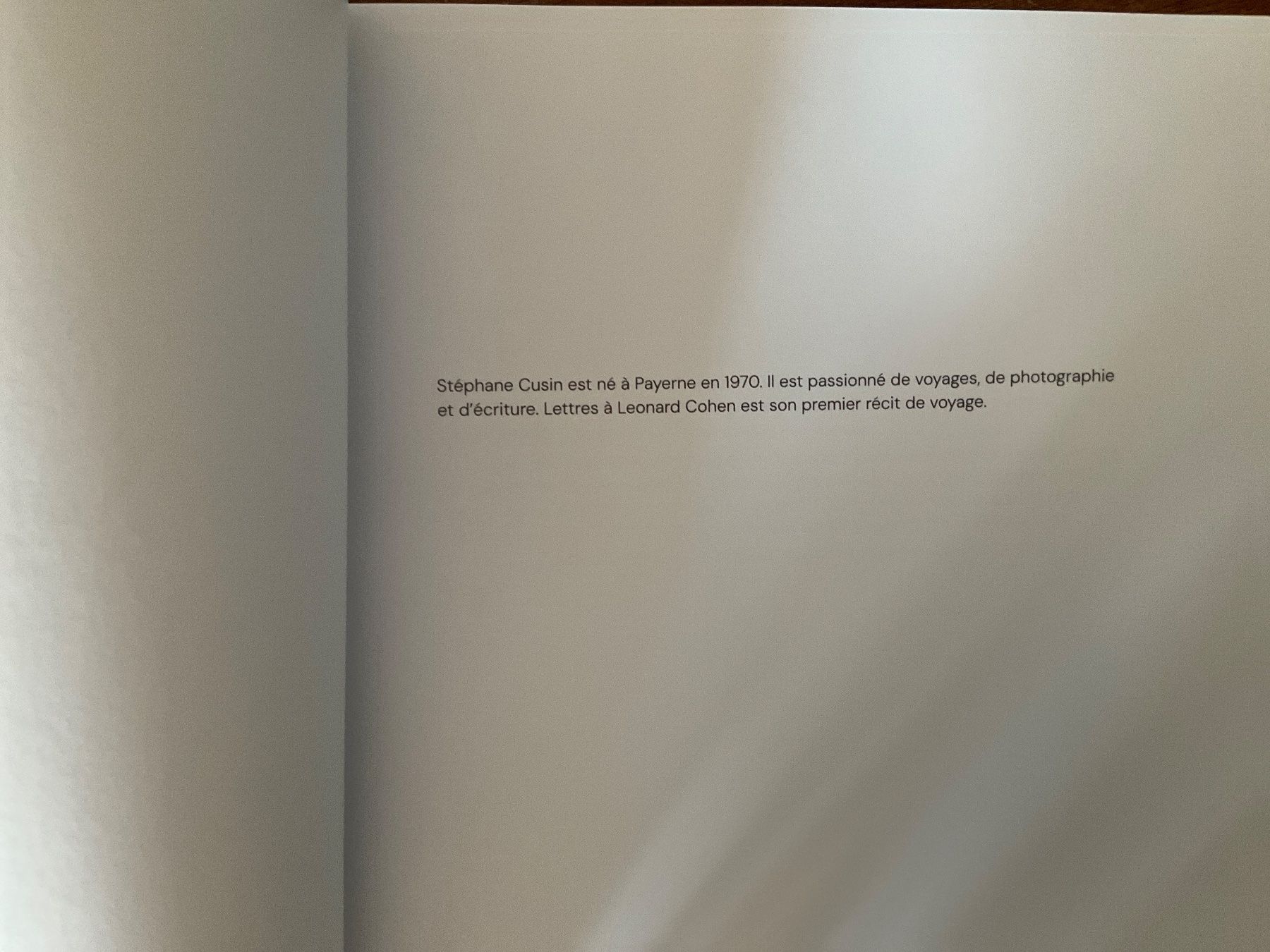 Libri: Stéphane Cusin Lettres à Leonard Cohen signé – Usato da Avenches venduto da Lactobacille 1