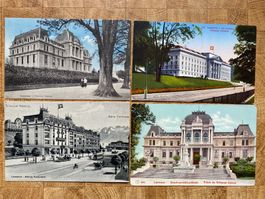 4 Cartes postales anciennes Lausanne, le Tribunal Fédéral