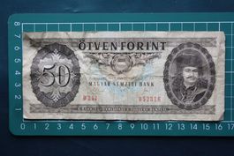 currency banknote ungarn 50 forint 1989