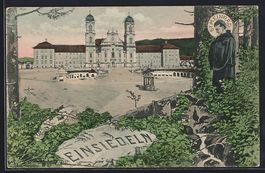 Einsiedeln, Partie an der Abtei, Passepa