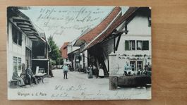 Schöne Karte Handkoloriert Wangen an der Aare um 1905