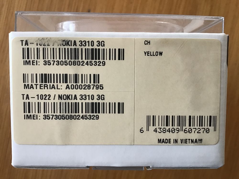 Nokia 3310 3G gelb OVP 3