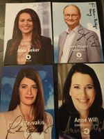 ARD - 4 signierte Autogrammkarten - Set 3