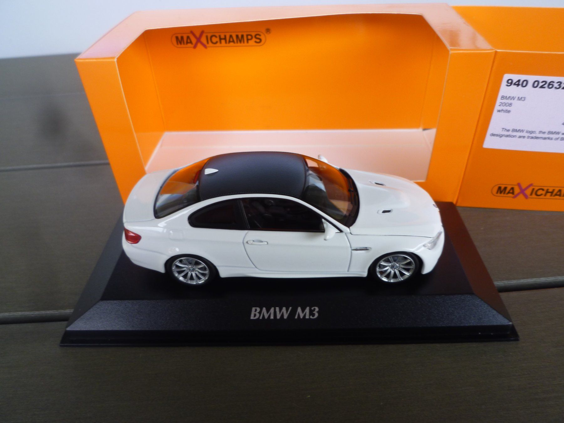 BMW Modellini d'auto: BMW M3 (2008) – Nuovo e nell'imballaggio originale da Flawil venduto da Imperiosud 1