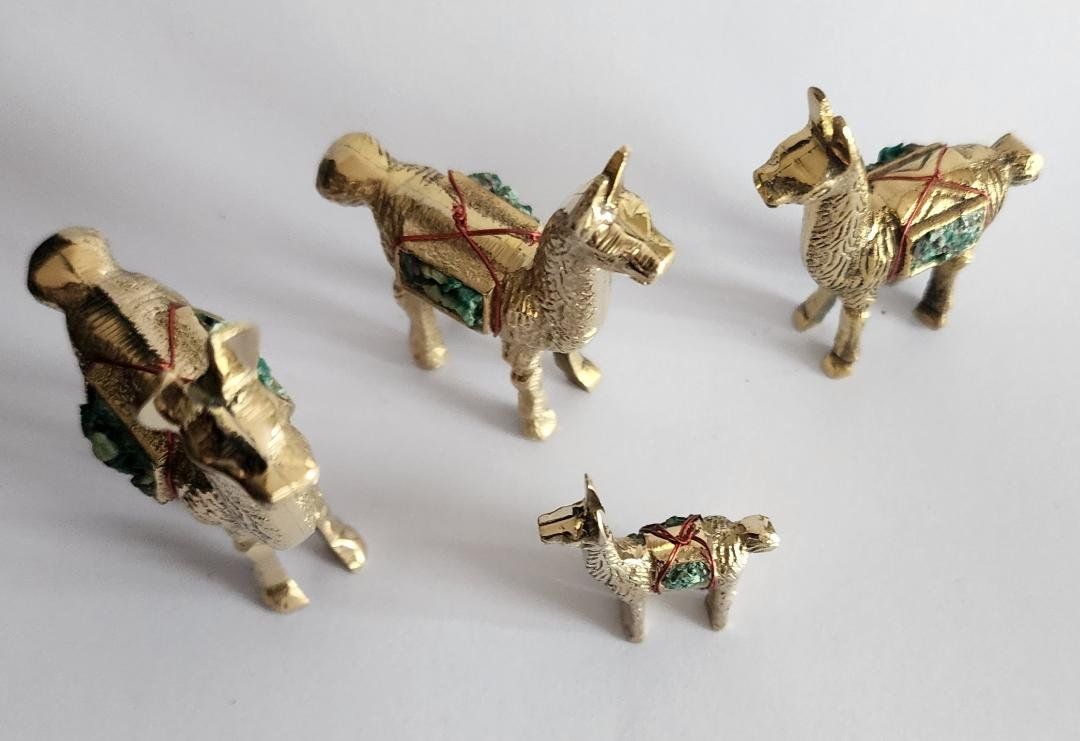 Statuette: Peru: 4 wunderschöne Bronze Lama Figuren, Neu! – Nuovo (secondo la descrizione) da Lima- Peru venduto da Alpaka-Haus 2