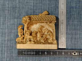 Holz Krippe Weihnachten Deko Vintage Advent Figur
