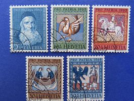 Serie Pro Patria 1965 off.Ersttag-Eckstempel Bern 1