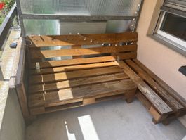 Palettensofa für den Balkon