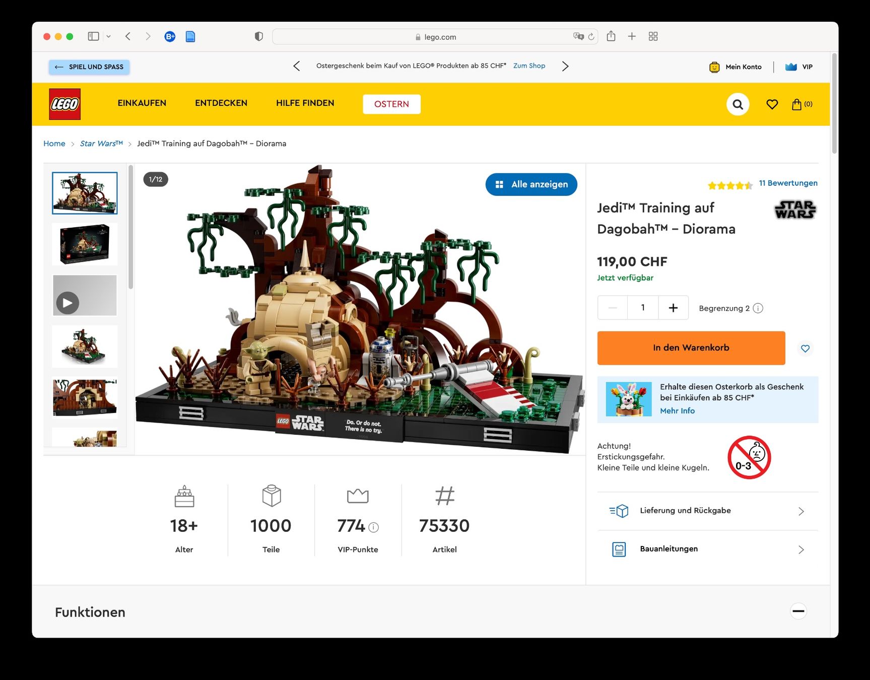 Lego Kit di costruzioni: LEGO Star Wars Trash Compactor 75339, Dagobah Training 75330 – Nuovo e nell'imballaggio originale da Neuchâtel venduto da AS_SW 6