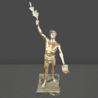 🏆 Art Déco Bronze Sieger Athlet Figur Marmor 38 cm 🗿✨