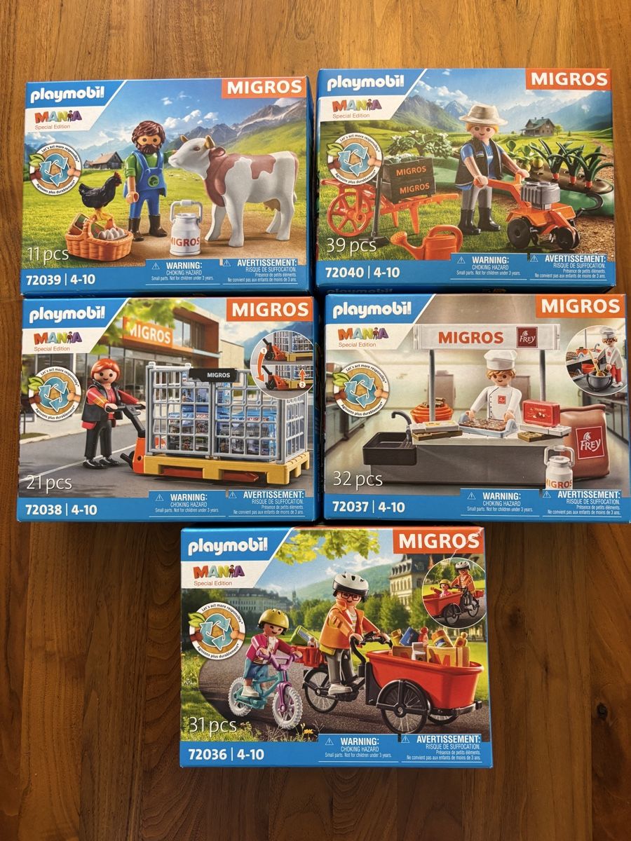 Playmobil Giocattoli: 5 Playmobil-Set Migros – Usato da Horw venduto da bar_5nkm