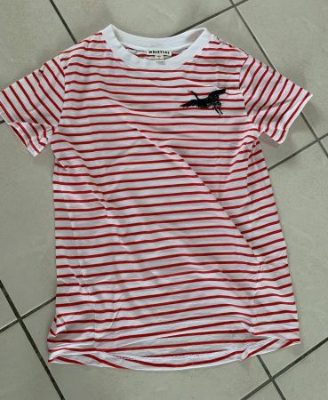 WHISTLES Damen T-Shirt rot-weiss gestreift Grösse S 🐦
