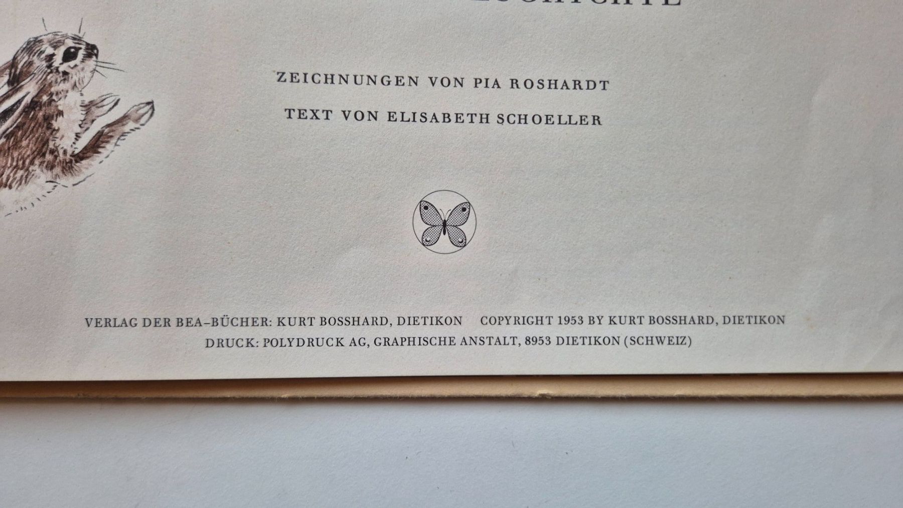 Libri: PURZEL - Eine Hasengeschichte  🐇  1953 – Usato da Niederweningen venduto da Obson 1