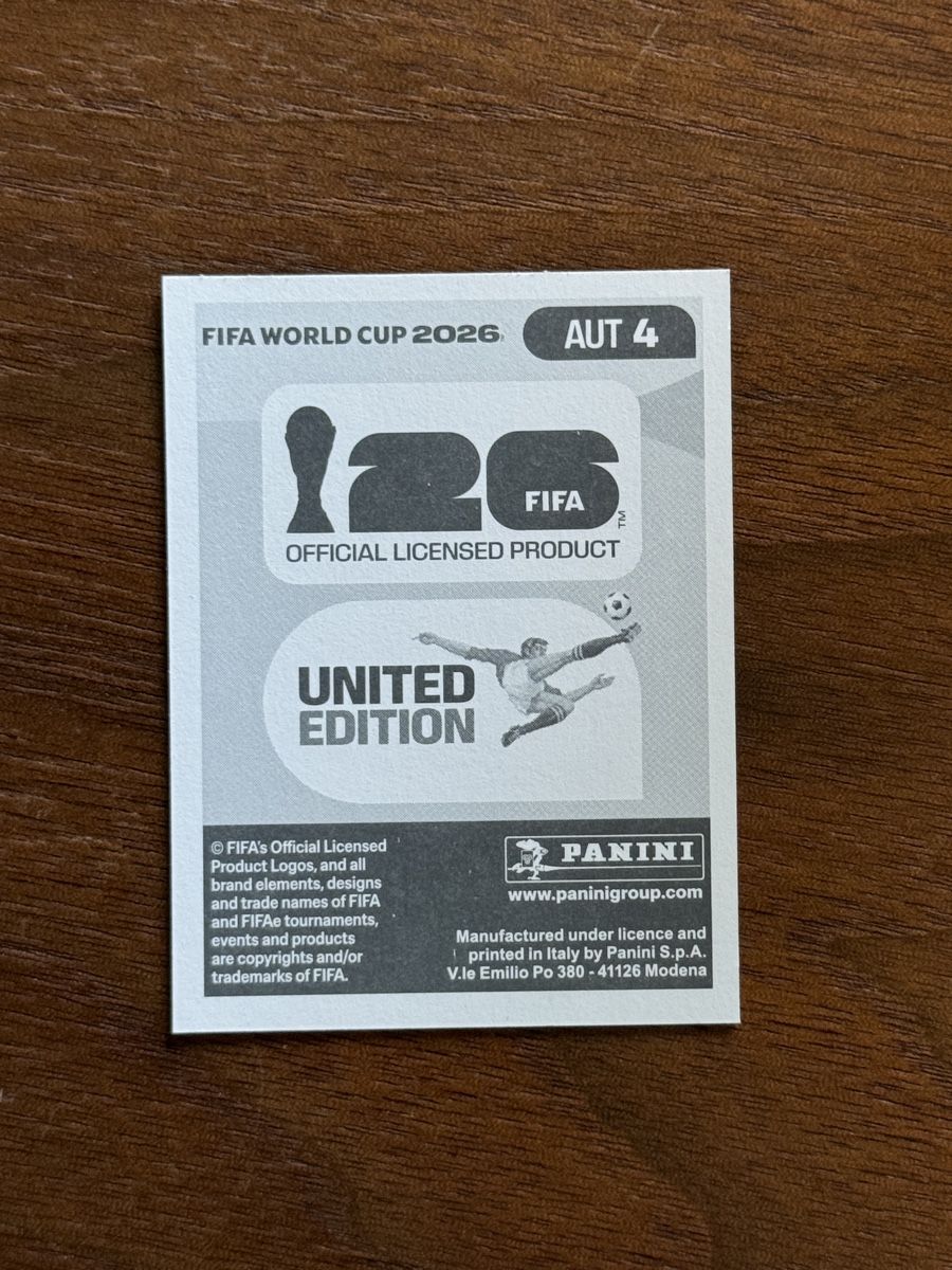 Panini Carte collezionabili: DAVID ALABA - AUT 4 - Panini WM 2026 – Nuovo e nell'imballaggio originale da Horw venduto da nad_c 1