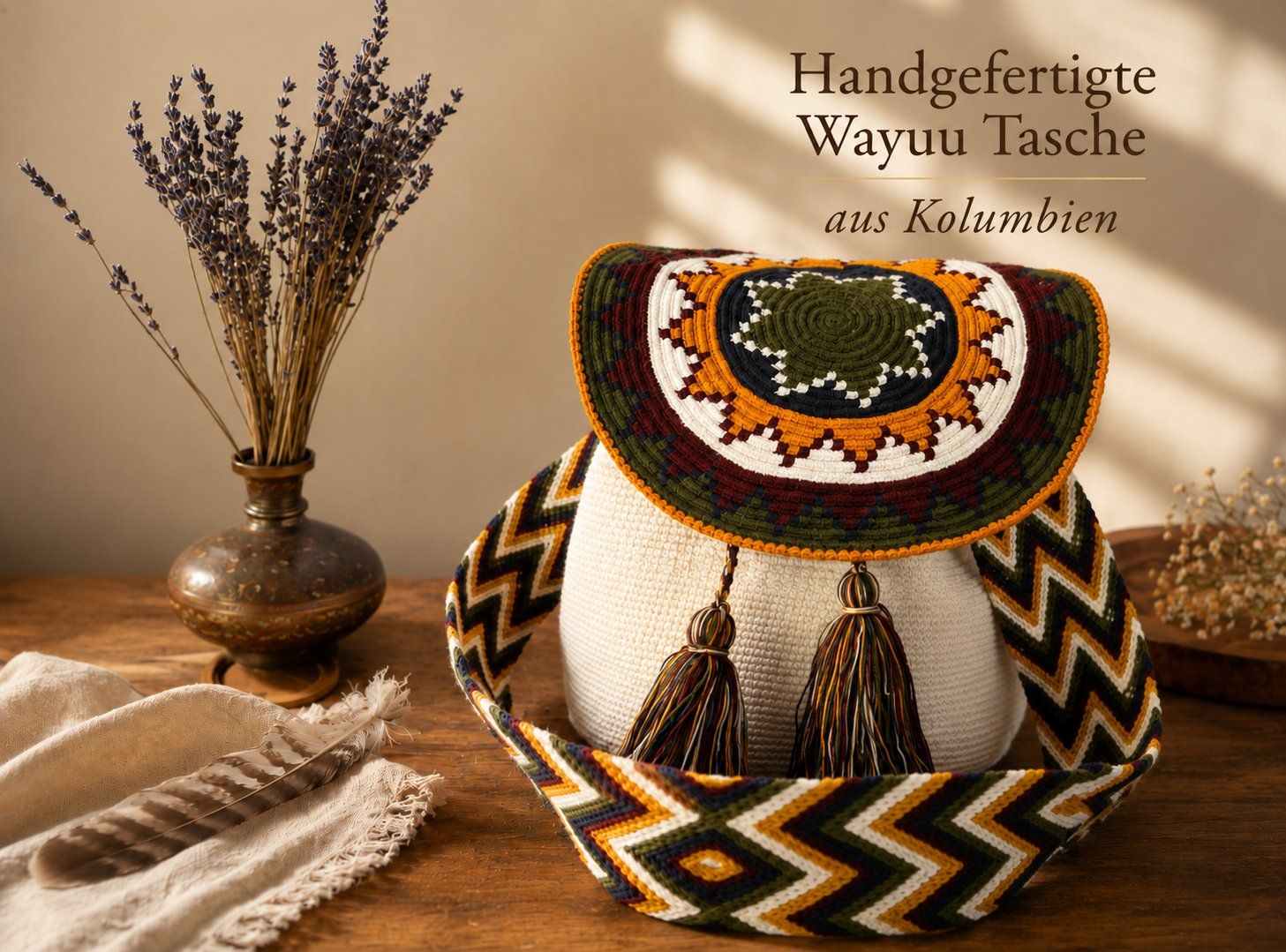 Taschen für Damen: Boho Bag - Wayuu Tasche aus Kolumbien – Neu (gemäss Beschreibung) aus Tschugg von Maljiada
