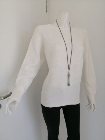 🤩MANOR WOMAN STRICK-PULLOVER WEISS WEICH