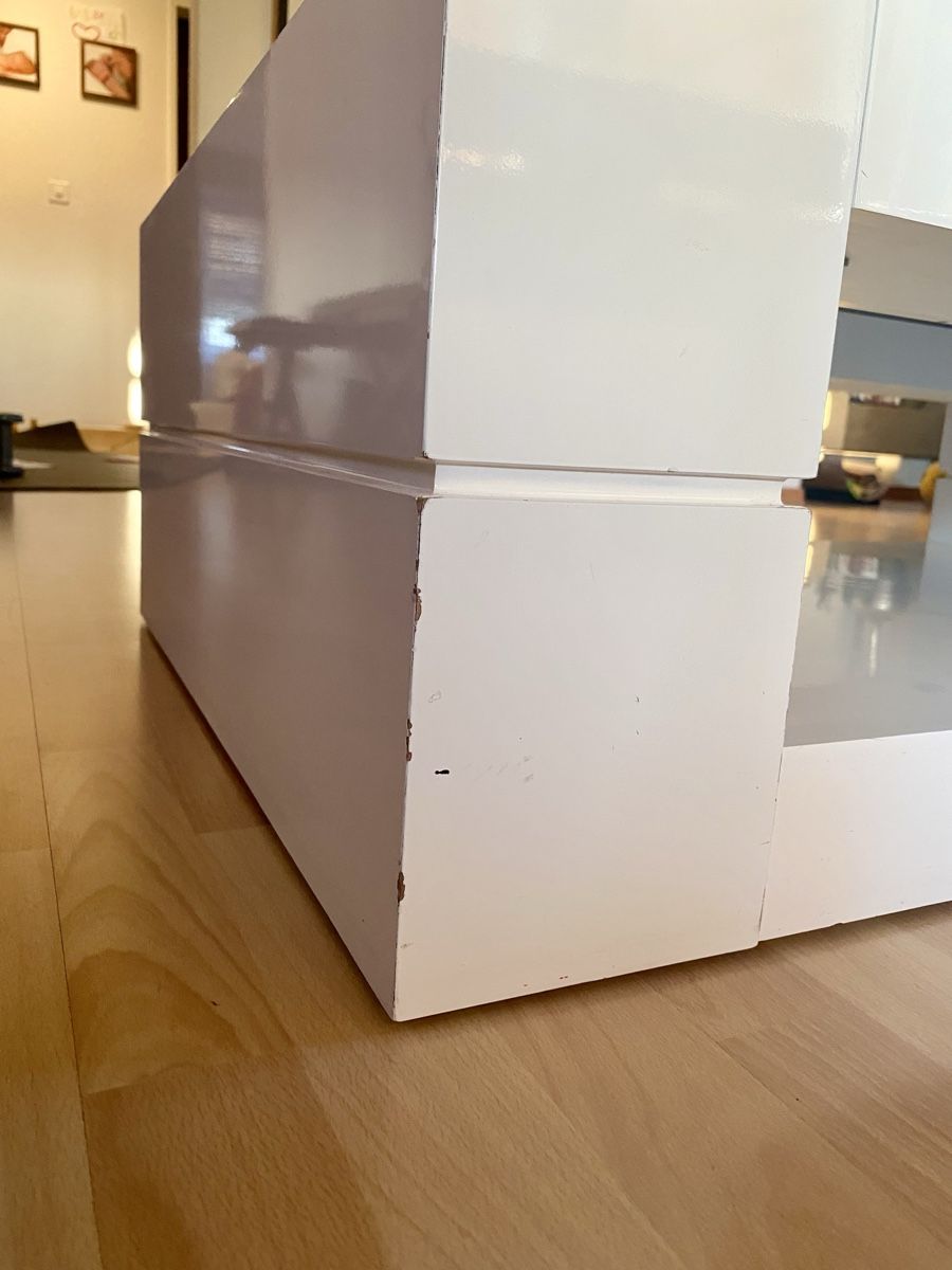 Tavoli: Salontisch weiss mit Glasplatte – Usato da Seuzach venduto da Kinnie01 5