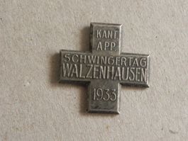 Abzeichen Schwingfest Schwingen Walzenhausen Appenzell 1933