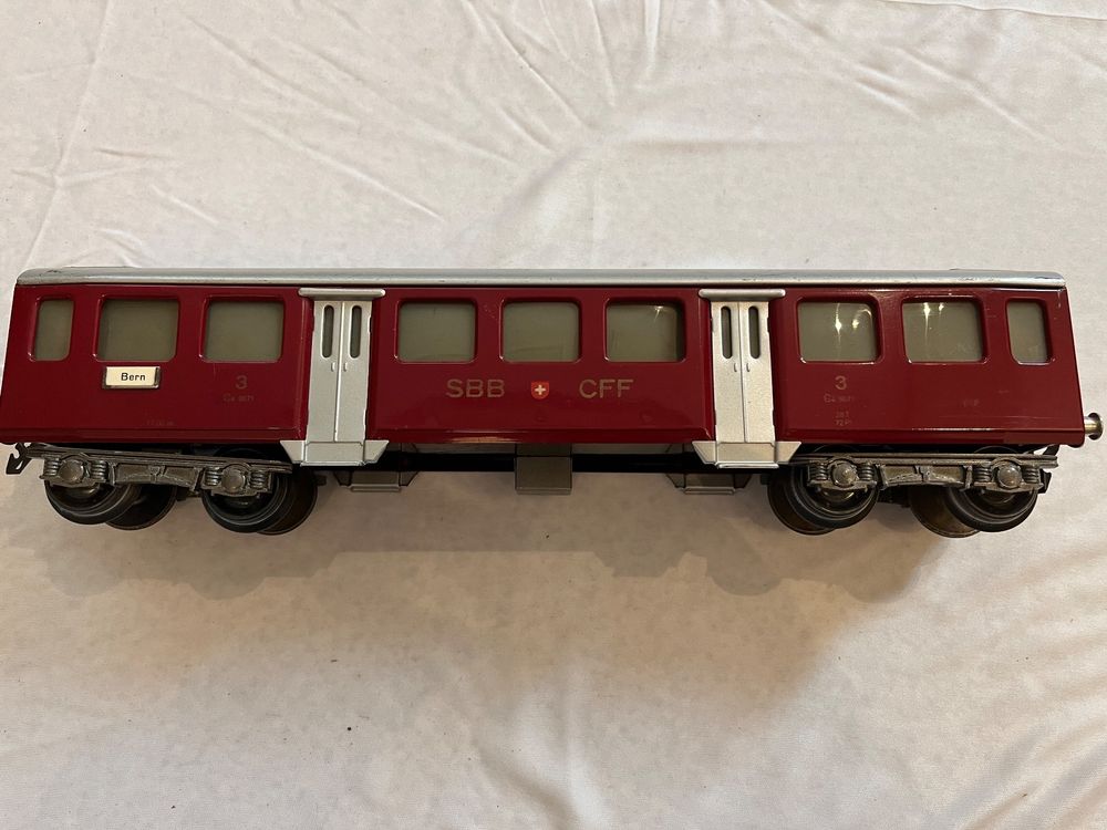 HAG C4 9671 Personenwagen rot SBB 3. Klasse 4 achsig Spur 0 (Gebraucht ...