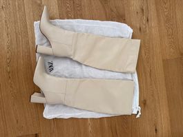 Zara knee high leather boots