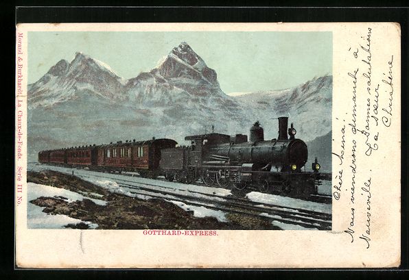 Cartes postales: Gotthardbahn, Expresszug der in den Alpe – D'occasion à Berlin par bartko-reher