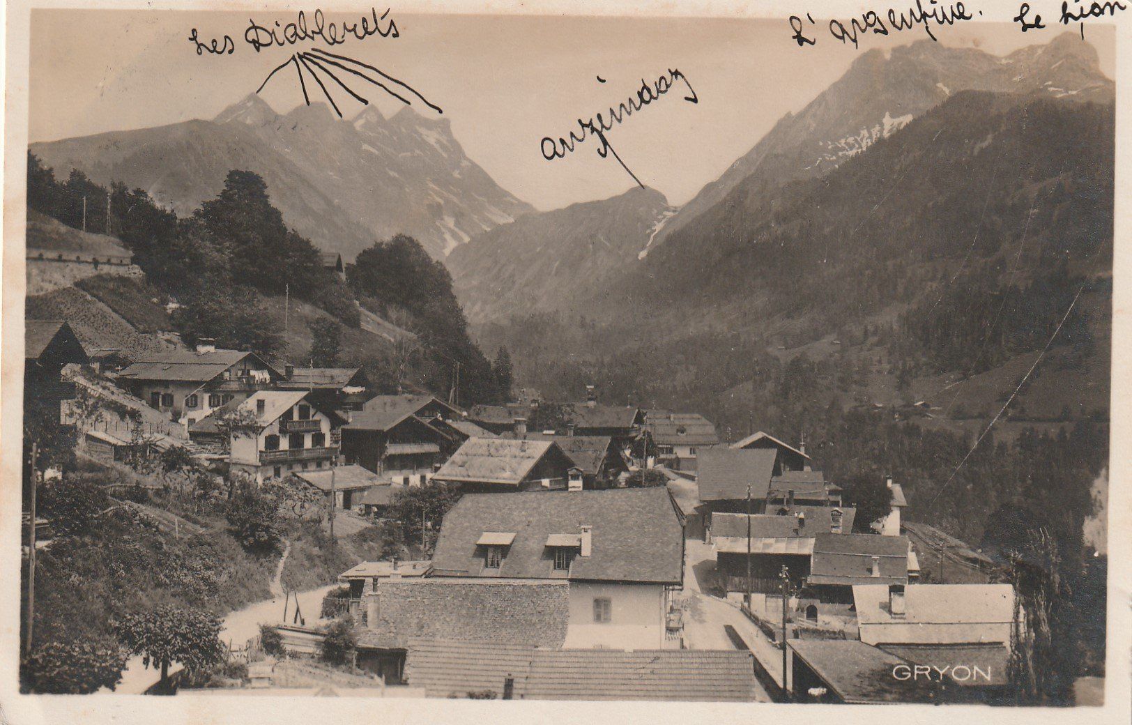 Cartoline postali: Gryon - Karte gelaufen 1925 – Usato da uttwil venduto da Koehlerfred