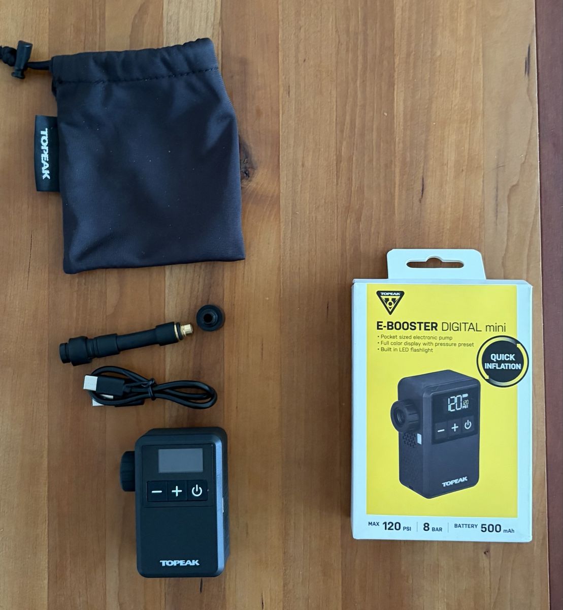 Topeak Pompe: Topeak E-Booster Digital mini Pumpe – Nuovo e nell'imballaggio originale da Belp venduto da Cornerman11