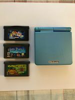 Nintendo Game Boy Advance SP blau mit 3 Spielen gebraucht