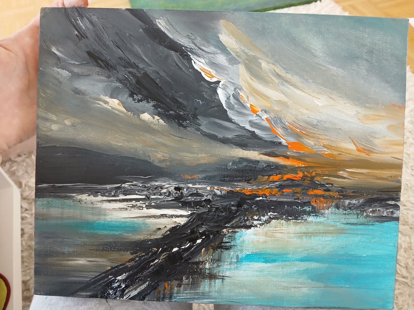 Dipinti: Landschaft mit Texturen 30x20cm – Nuovo e nell'imballaggio originale da Beinwil am See venduto da Superchance 3